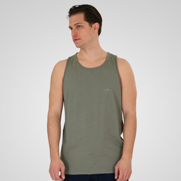 261TSL-9134 SLEEVELESS T-SHIRT WITH HIGH DENSITY PRINT AGAVE GREEN