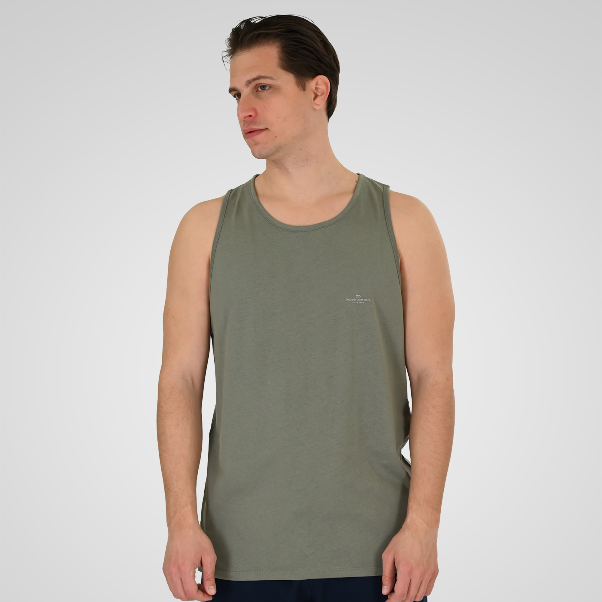 261TSL-9134 SLEEVELESS T-SHIRT WITH HIGH DENSITY PRINT AGAVE GREEN - Image 1