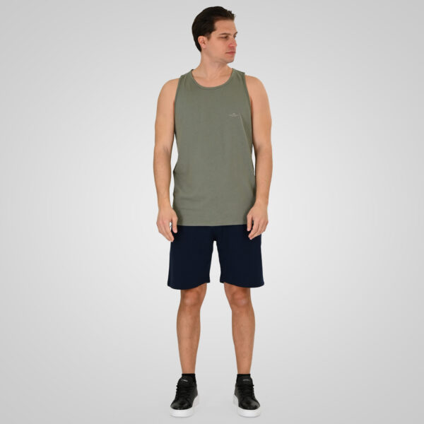 261TSL-9134 SLEEVELESS T-SHIRT WITH HIGH DENSITY PRINT AGAVE GREEN