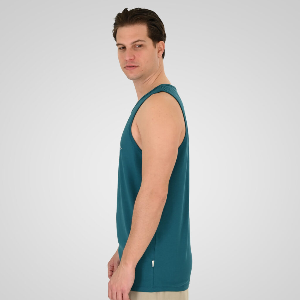 261TSL-9134 SLEEVELESS T-SHIRT WITH HIGH DENSITY PRINT JUNGLE GREEN