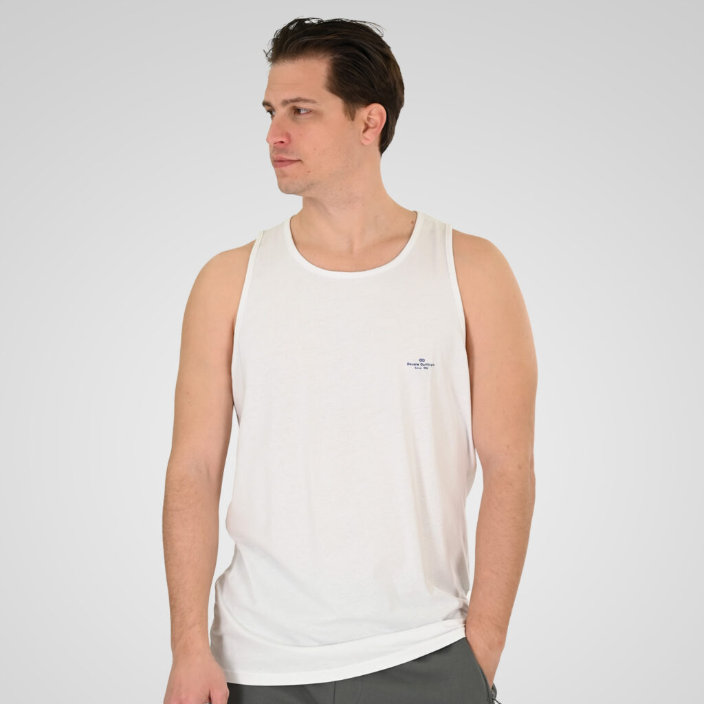 261TSL-9134 SLEEVELESS T-SHIRT WITH HIGH DENSITY PRINT WHITE