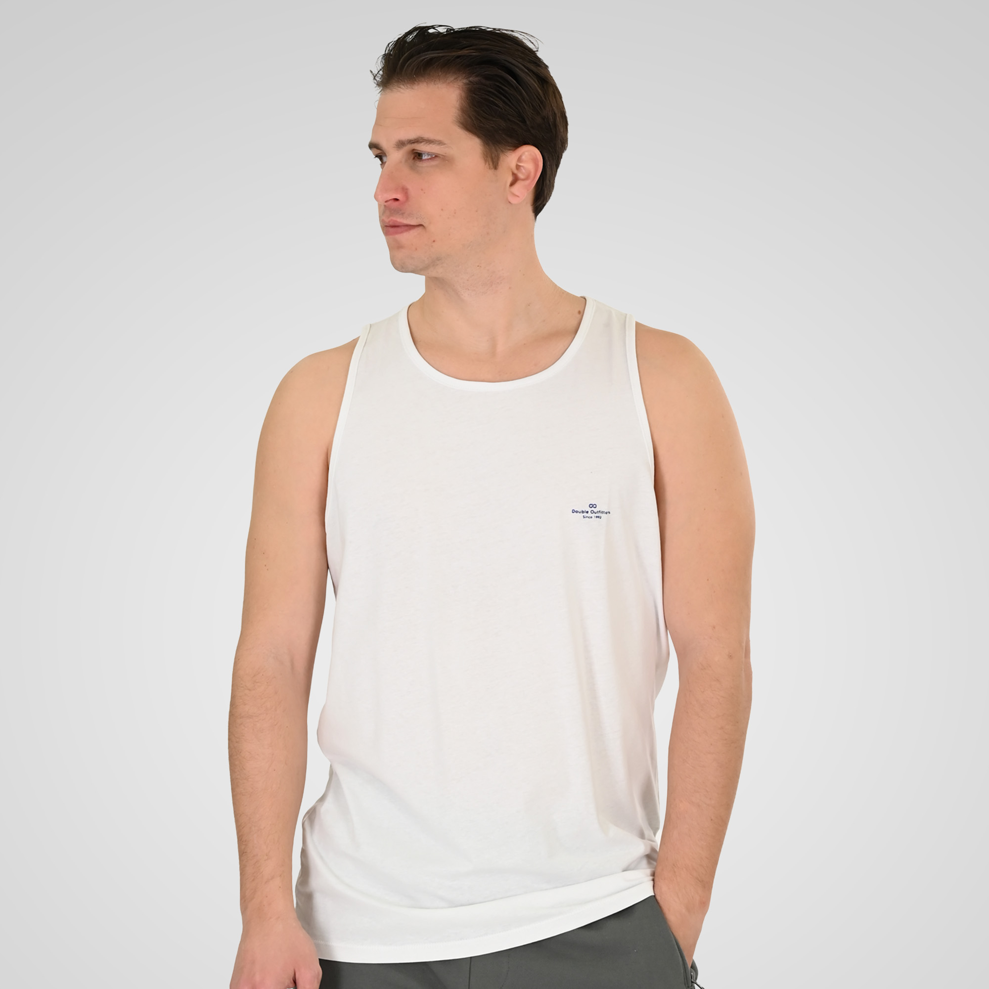 261TSL-9134 SLEEVELESS T-SHIRT WITH HIGH DENSITY PRINT WHITE - Image 1