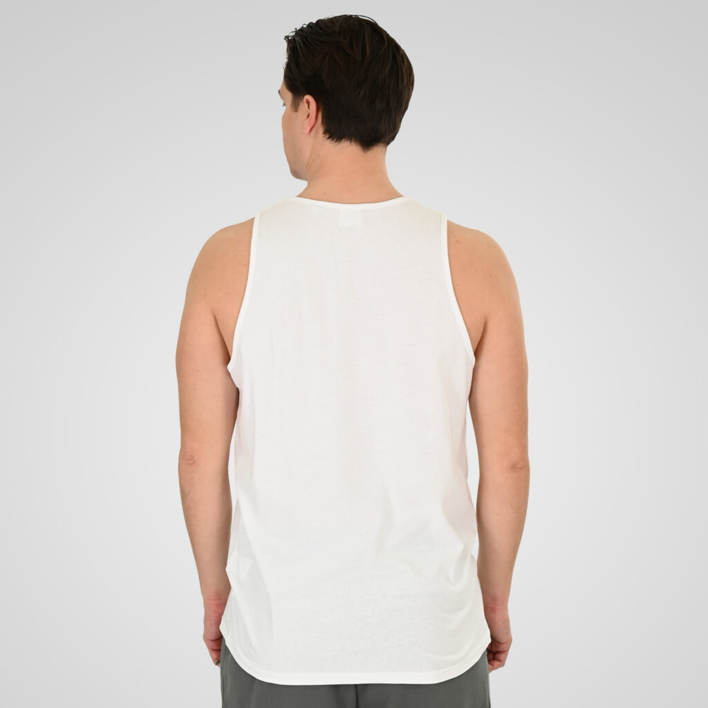 261TSL-9134 SLEEVELESS T-SHIRT WITH HIGH DENSITY PRINT WHITE