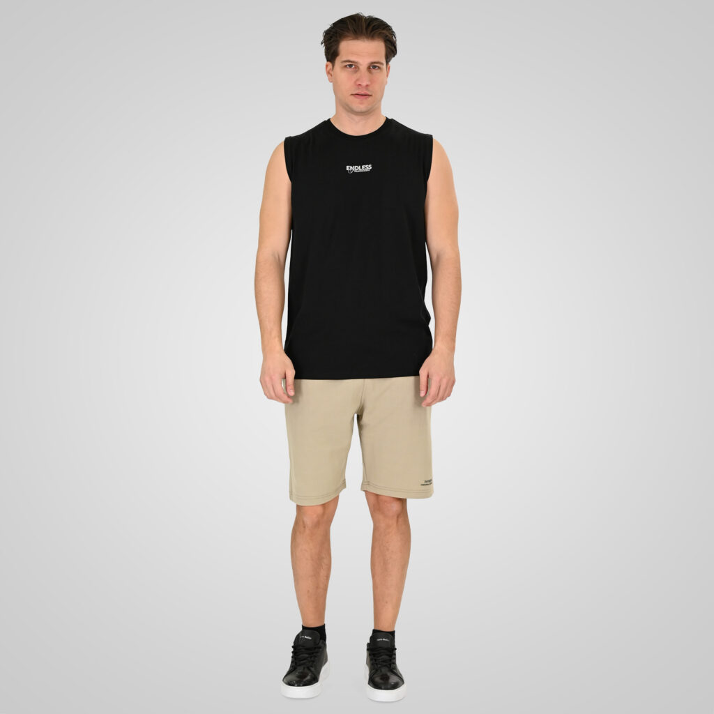 261TSL-9136 SLEEVELESS T-SHIRT BLACK