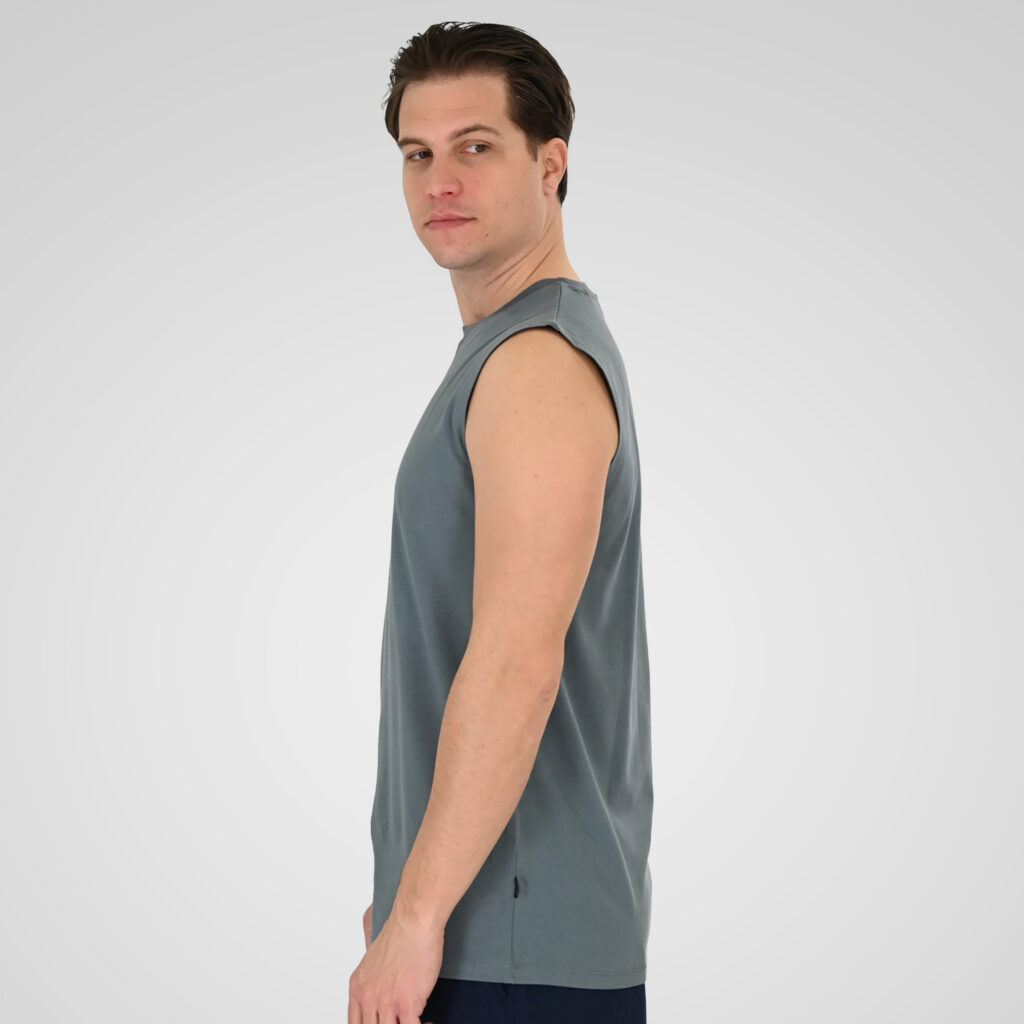 261TSL-9136 SLEEVELESS T-SHIRT STEEL BLUE