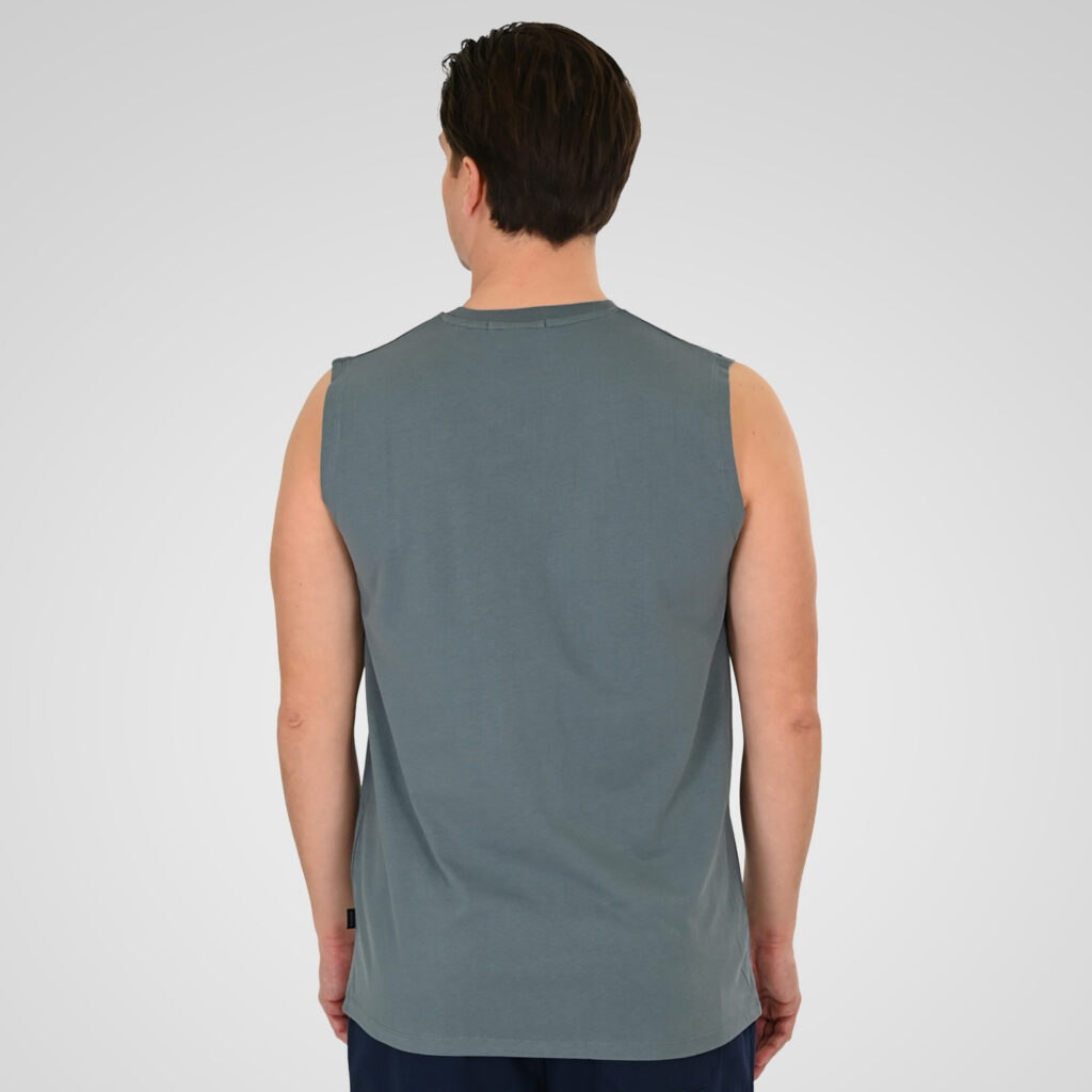 261TSL-9136 SLEEVELESS T-SHIRT STEEL BLUE