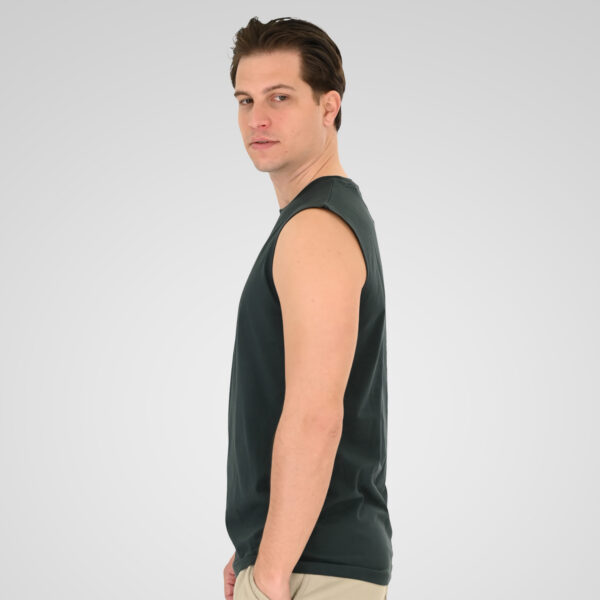 261TSL-9136 SLEEVELESS T-SHIRT FOREST GREEN