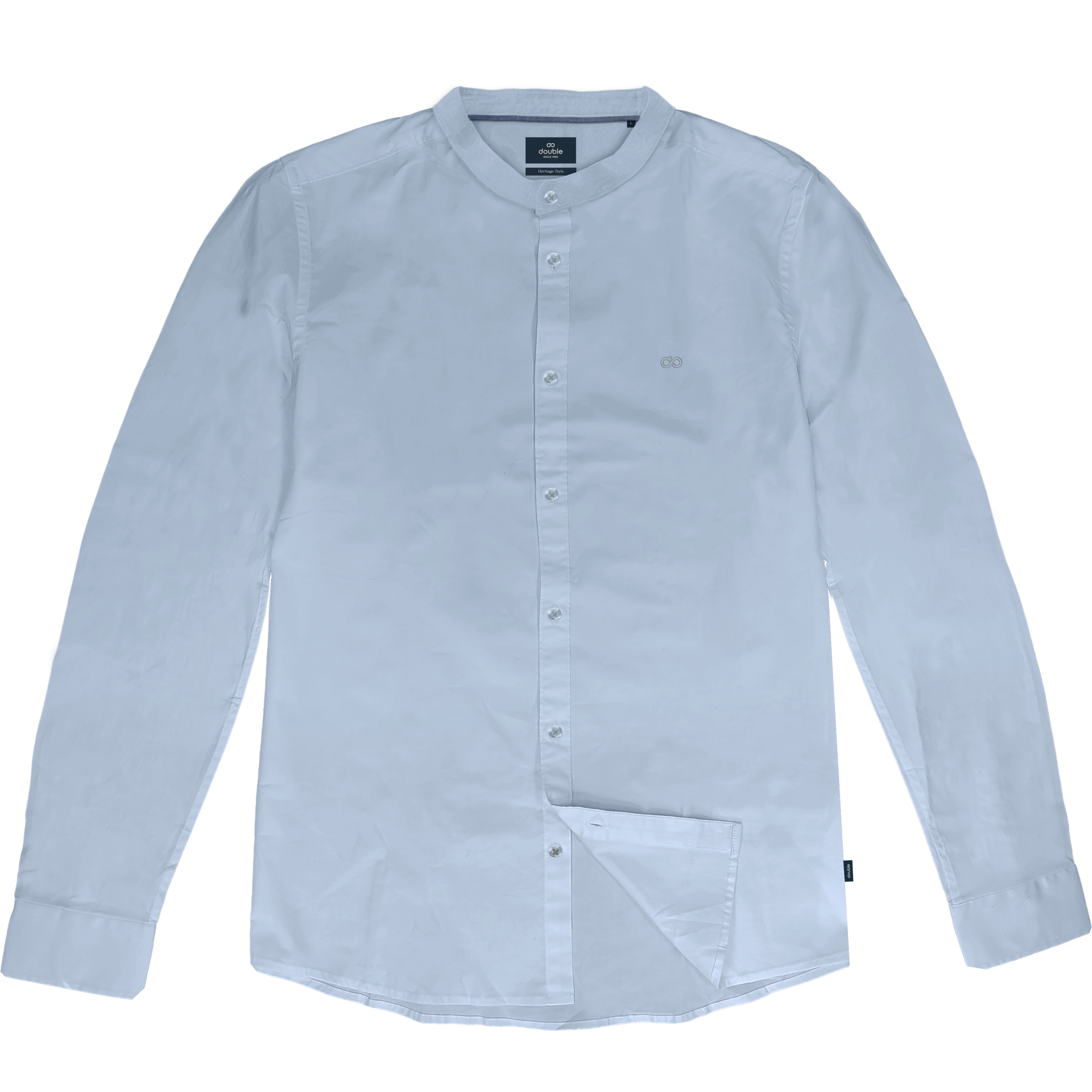 261FS-5120 NOS SHIRTS WITH MAO COLLAR AND CHEST DENSE EMBROIDERY CIEL - Image 1