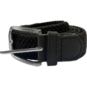 MBELT-01 NOS BELT BRAIDED ELASTIC BLACK