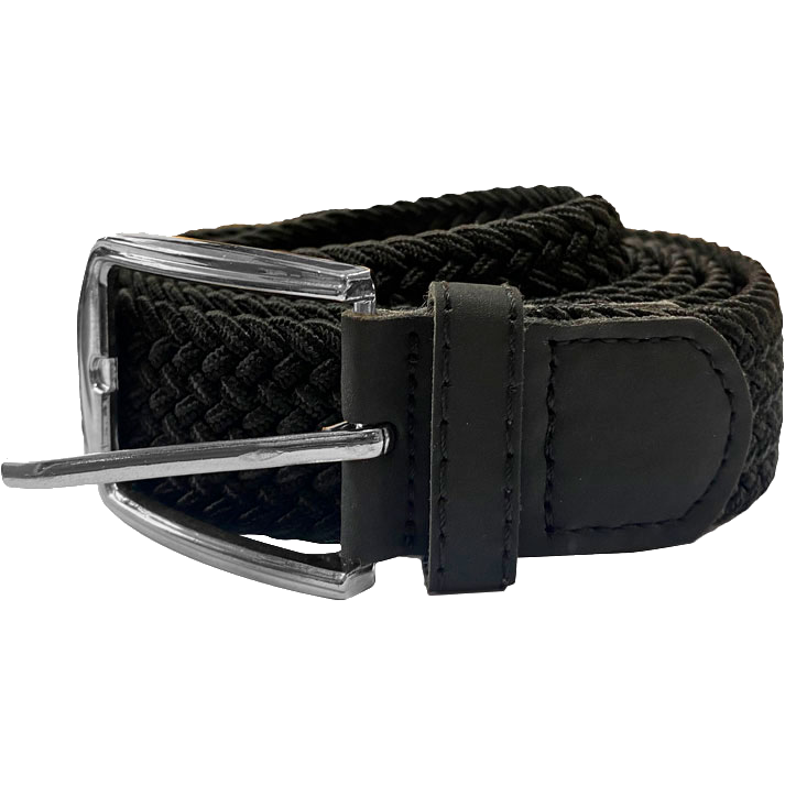 MBELT-01 NOS BELT BRAIDED ELASTIC BLACK - Image 1