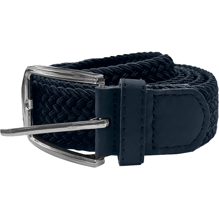MBELT-02 NOS BELT BRAIDED ELASTIC NAVY - Image 1