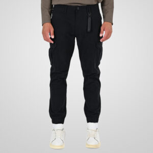 262CCP-4130 CARGO PANTS WITH ELASTIC TAPE HEM BLACK
