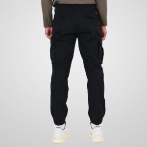 262CCP-4130 CARGO PANTS WITH ELASTIC TAPE HEM BLACK - Image 4