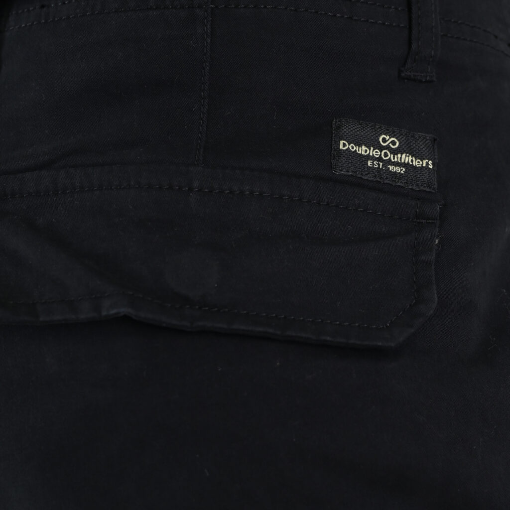 262CCP-4130 CARGO PANTS WITH ELASTIC TAPE HEM BLACK