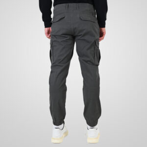 262CCP-4130 CARGO PANTS WITH ELASTIC TAPE HEM DK KHAKI - Image 4