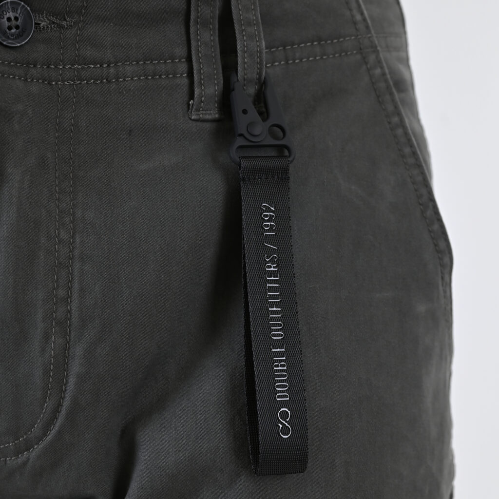 262CCP-4130 CARGO PANTS WITH ELASTIC TAPE HEM DK KHAKI