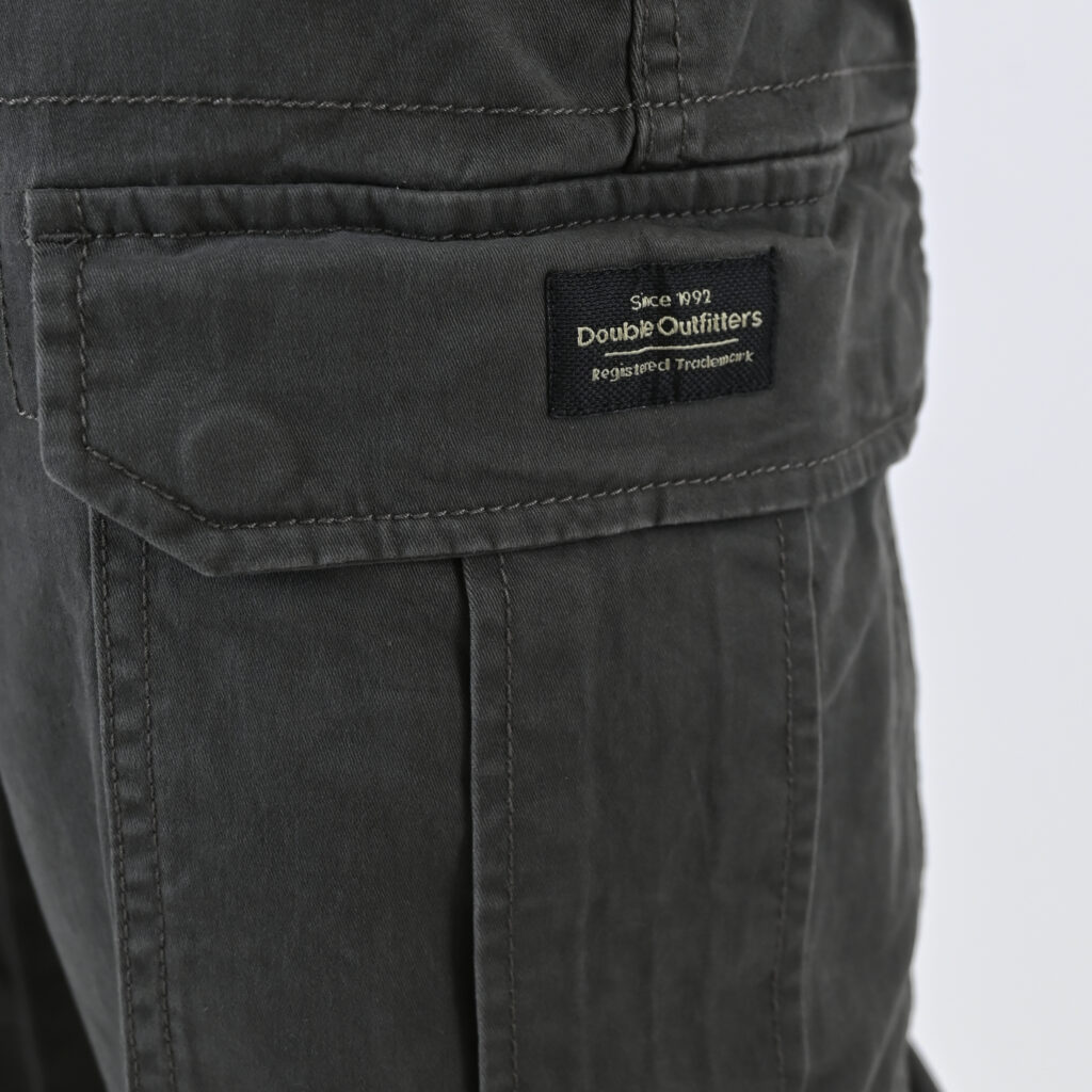 262CCP-4130 CARGO PANTS WITH ELASTIC TAPE HEM DK KHAKI