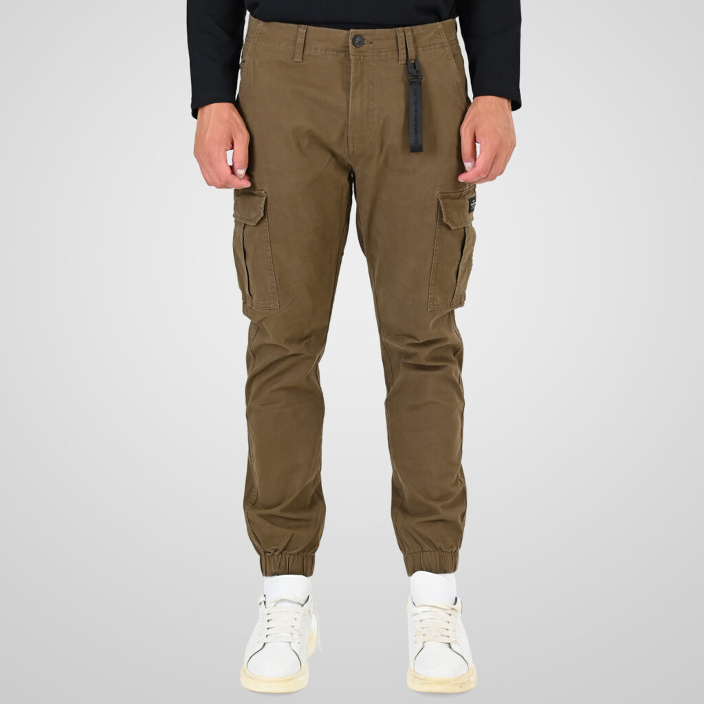262CCP-4130 CARGO PANTS WITH ELASTIC TAPE HEM CIGAR