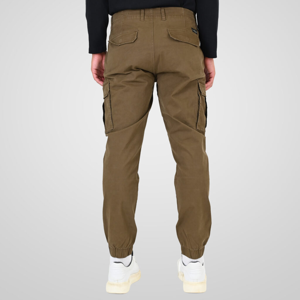 262CCP-4130 CARGO PANTS WITH ELASTIC TAPE HEM CIGAR