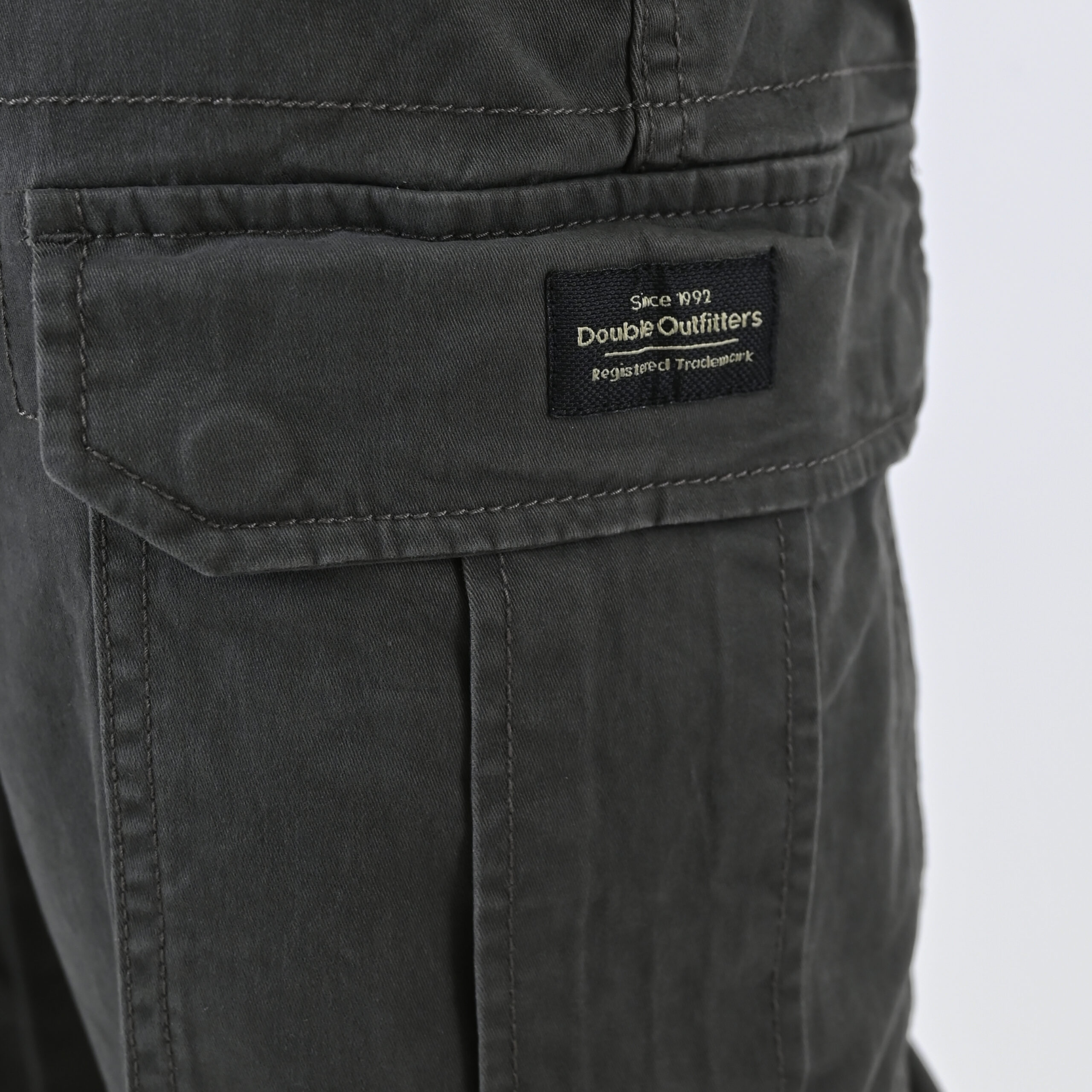 262CCP-4130 CARGO PANTS WITH ELASTIC TAPE HEM SMOKE GREY - Image 6