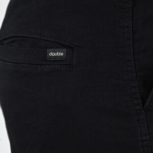 262CCP-4134 PANTS WITH ELASTICATED WAIST AND HEM (SPECIAL KNITTED DENIM-LOOK FABRIC) OFF BLACK - Image 5