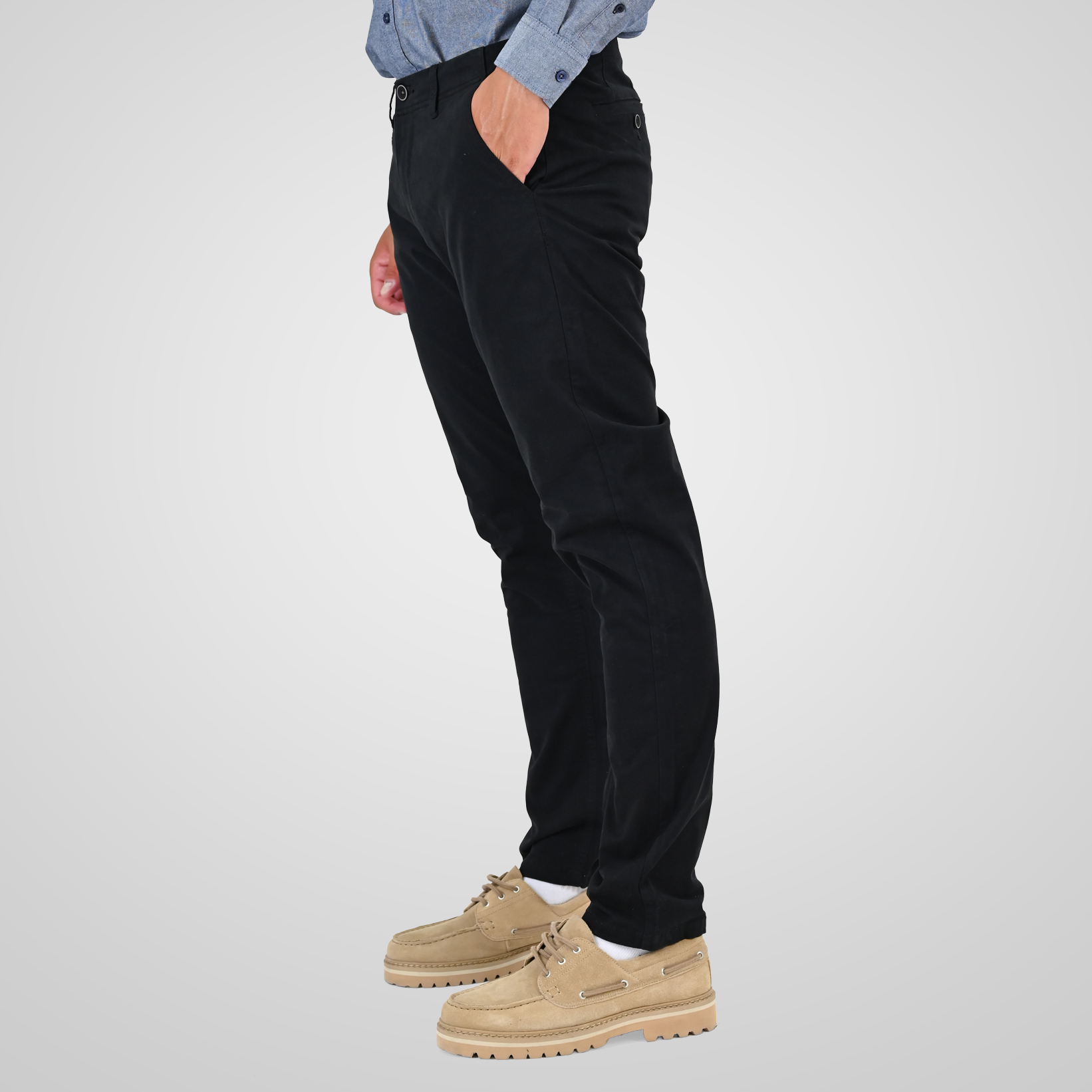 262CP-4128 CHINOS PANTS BLACK - Image 3