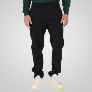 262CP-4131 CHINOS PANTS WITH ELASTICATED WAISTBAND BLACK