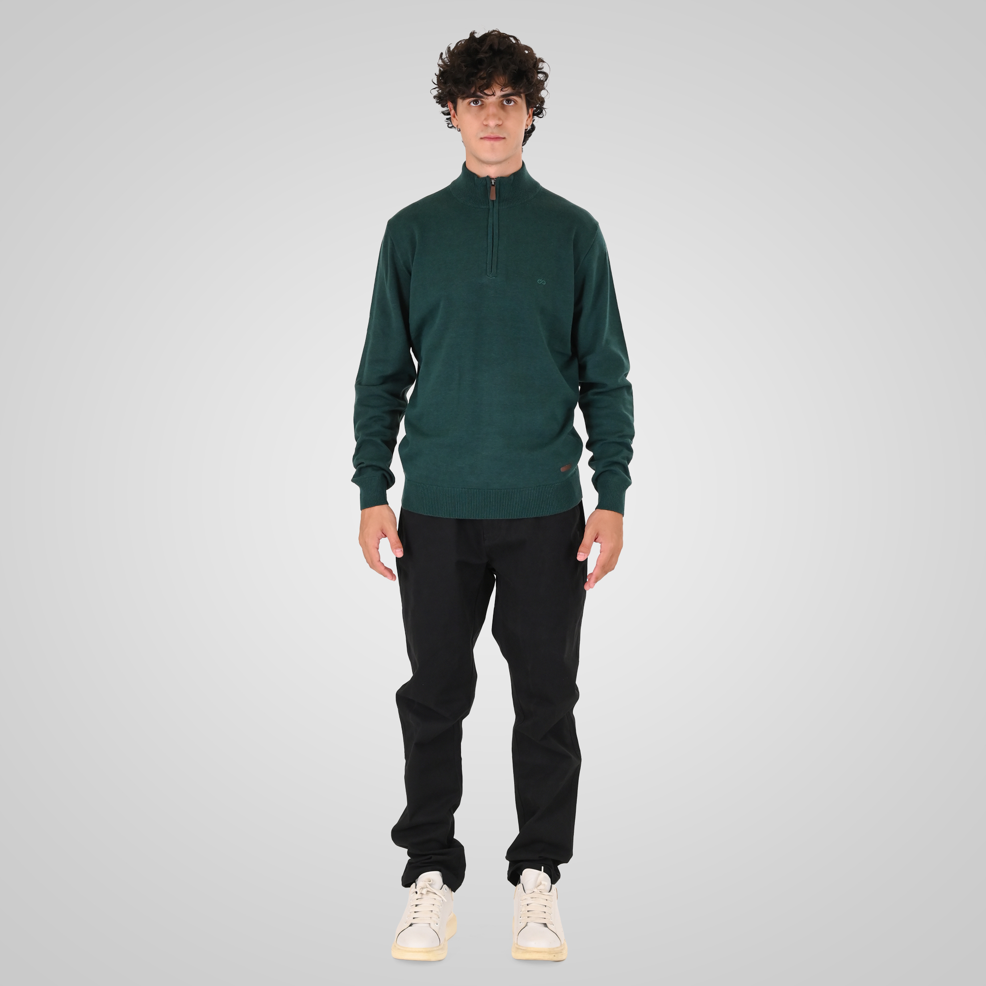 262CP-4131 CHINOS PANTS WITH ELASTICATED WAISTBAND BLACK - Image 2