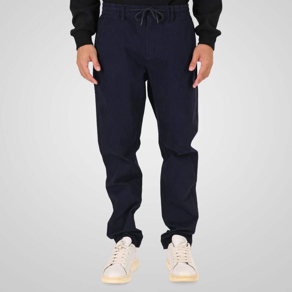 262CP-4131 CHINOS PANTS WITH ELASTICATED WAISTBAND NAVY