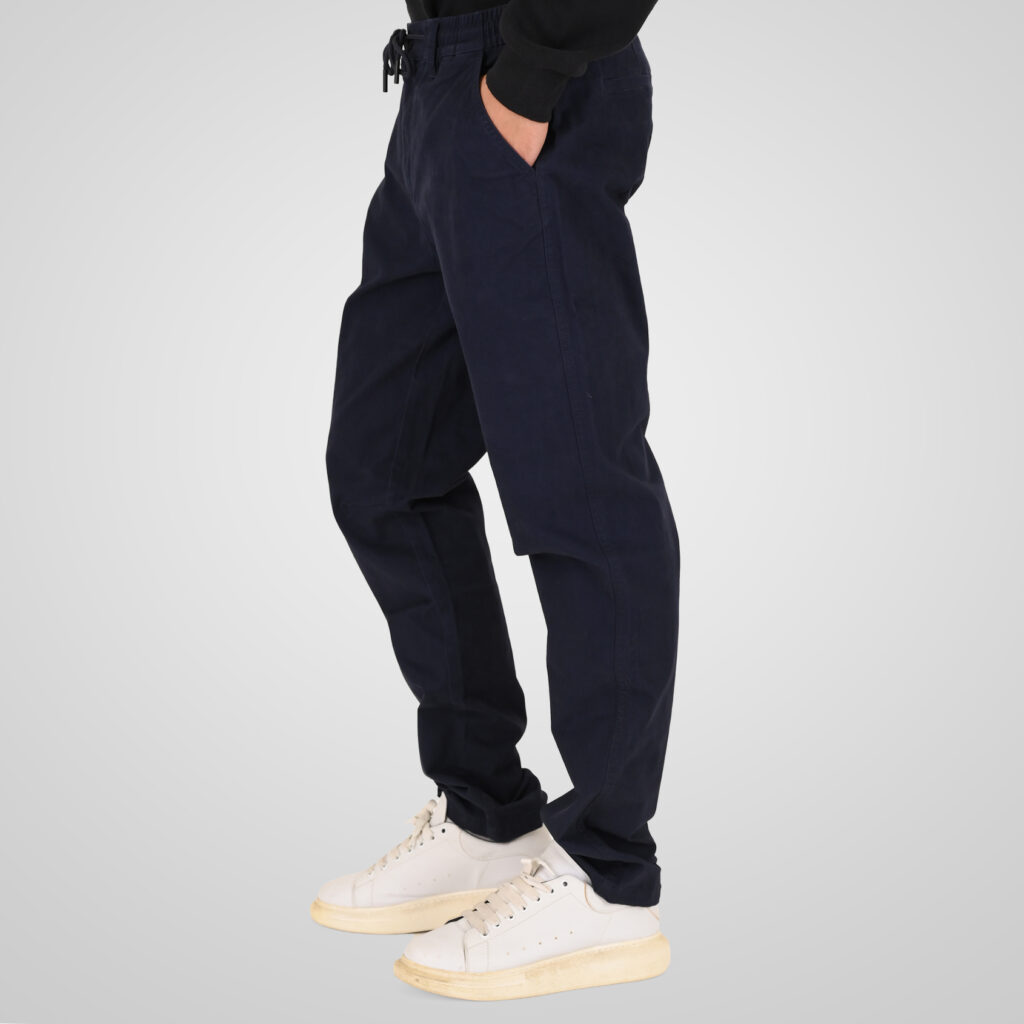 262CP-4131 CHINOS PANTS WITH ELASTICATED WAISTBAND NAVY