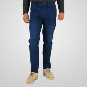 262FP-4132 FIVE POCKETS PANTS (SPECIAL KNITTED DENIM-LOOK FABRIC) DK BLUE