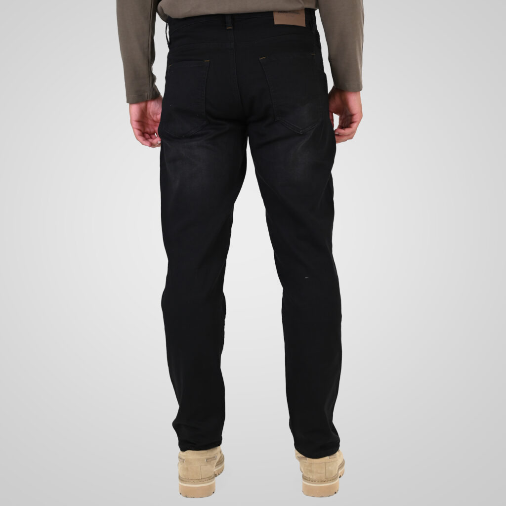 262FP-4132 FIVE POCKETS PANTS (SPECIAL KNITTED DENIM-LOOK FABRIC) OFF BLACK
