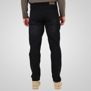 262FP-4132 FIVE POCKETS PANTS (SPECIAL KNITTED DENIM-LOOK FABRIC) OFF BLACK - Image 4