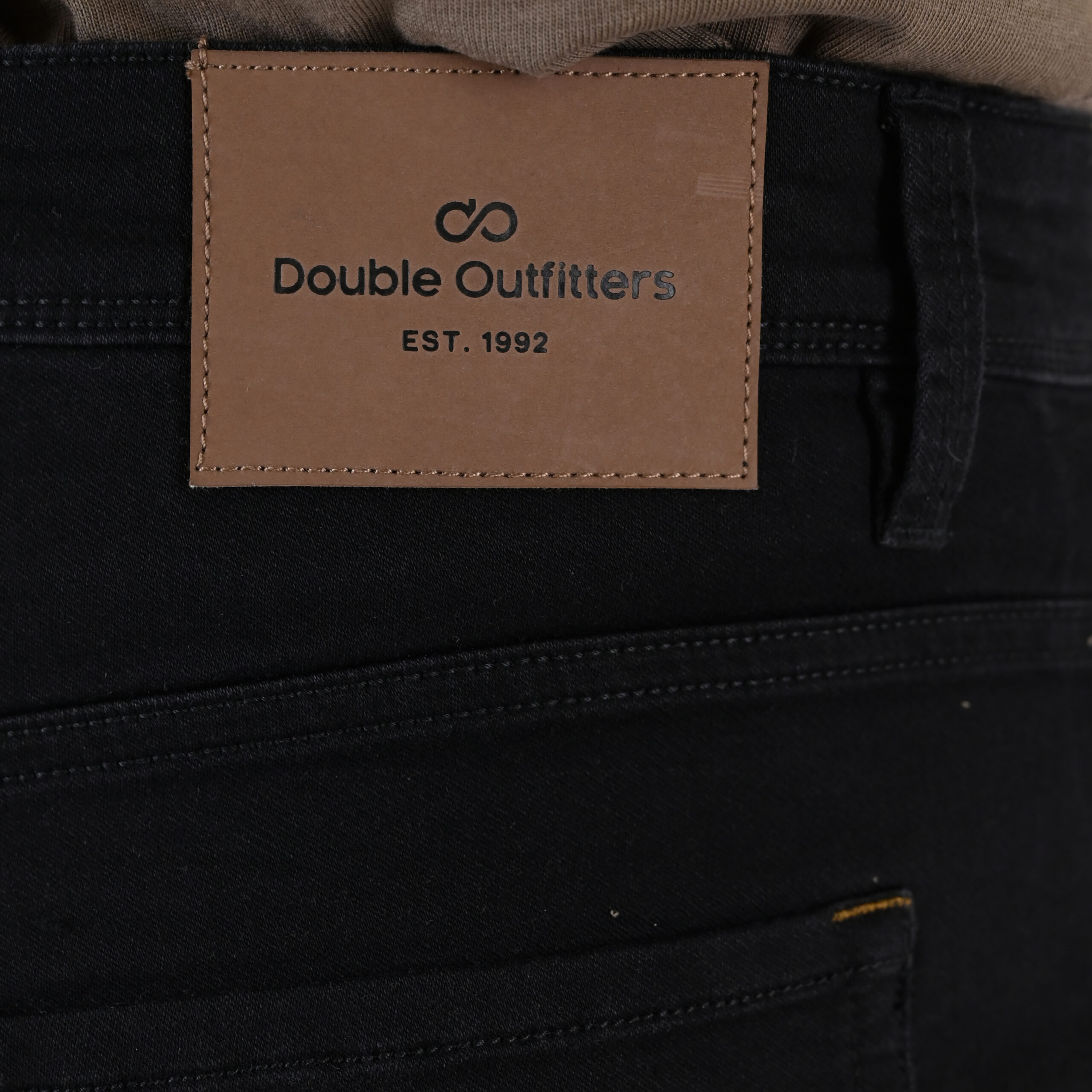 262FP-4132 FIVE POCKETS PANTS (SPECIAL KNITTED DENIM-LOOK FABRIC) OFF BLACK - Image 5