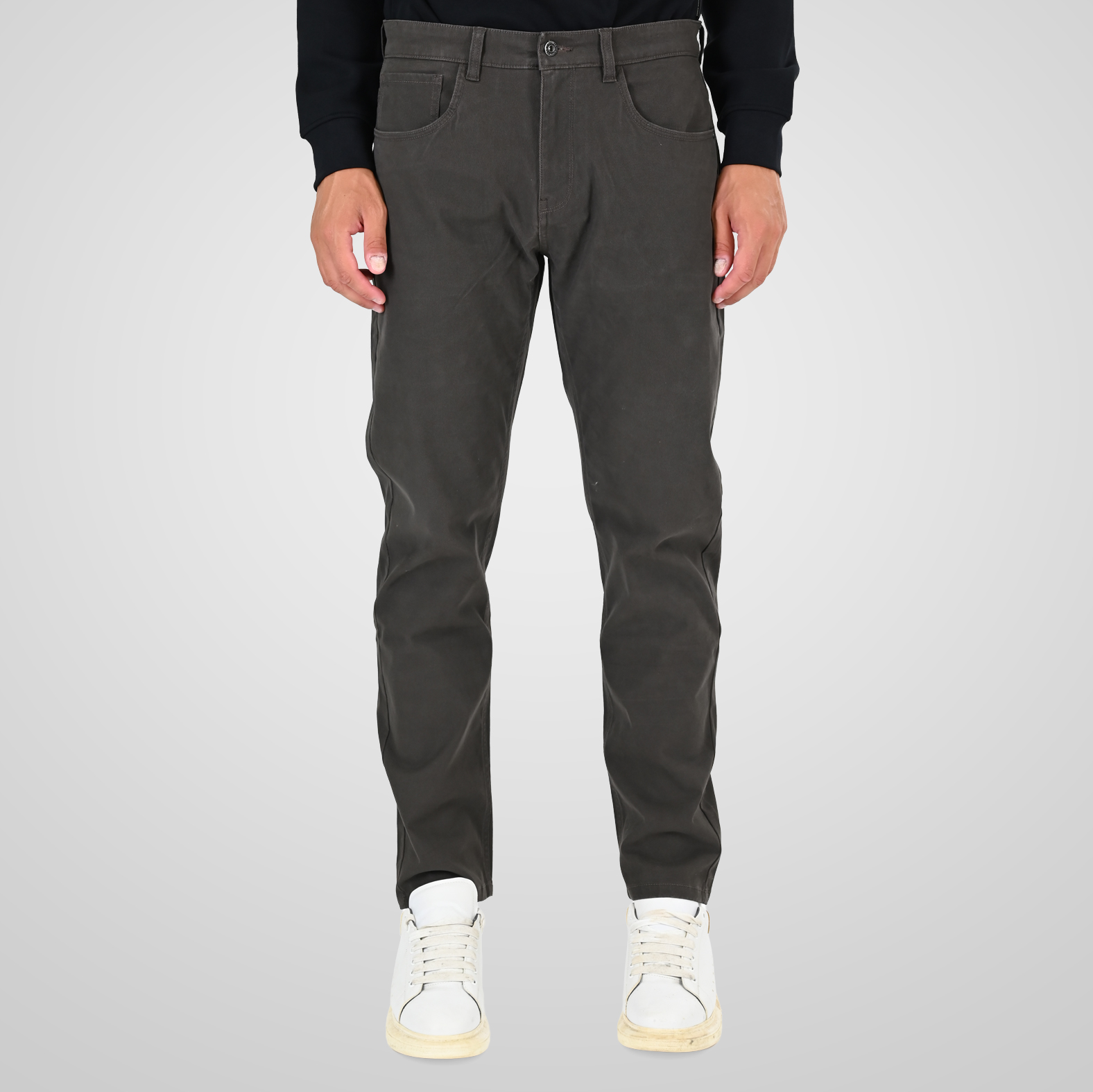 262FP-4135 FIVE POCKETS PANTS (TWILL FABRIC) SHADOW GREY - Image 1