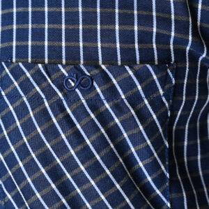 262FS-5230 SHIRTS CHECK WITH CHEST POCKET CC20 BLUE-BEIGE - Image 5