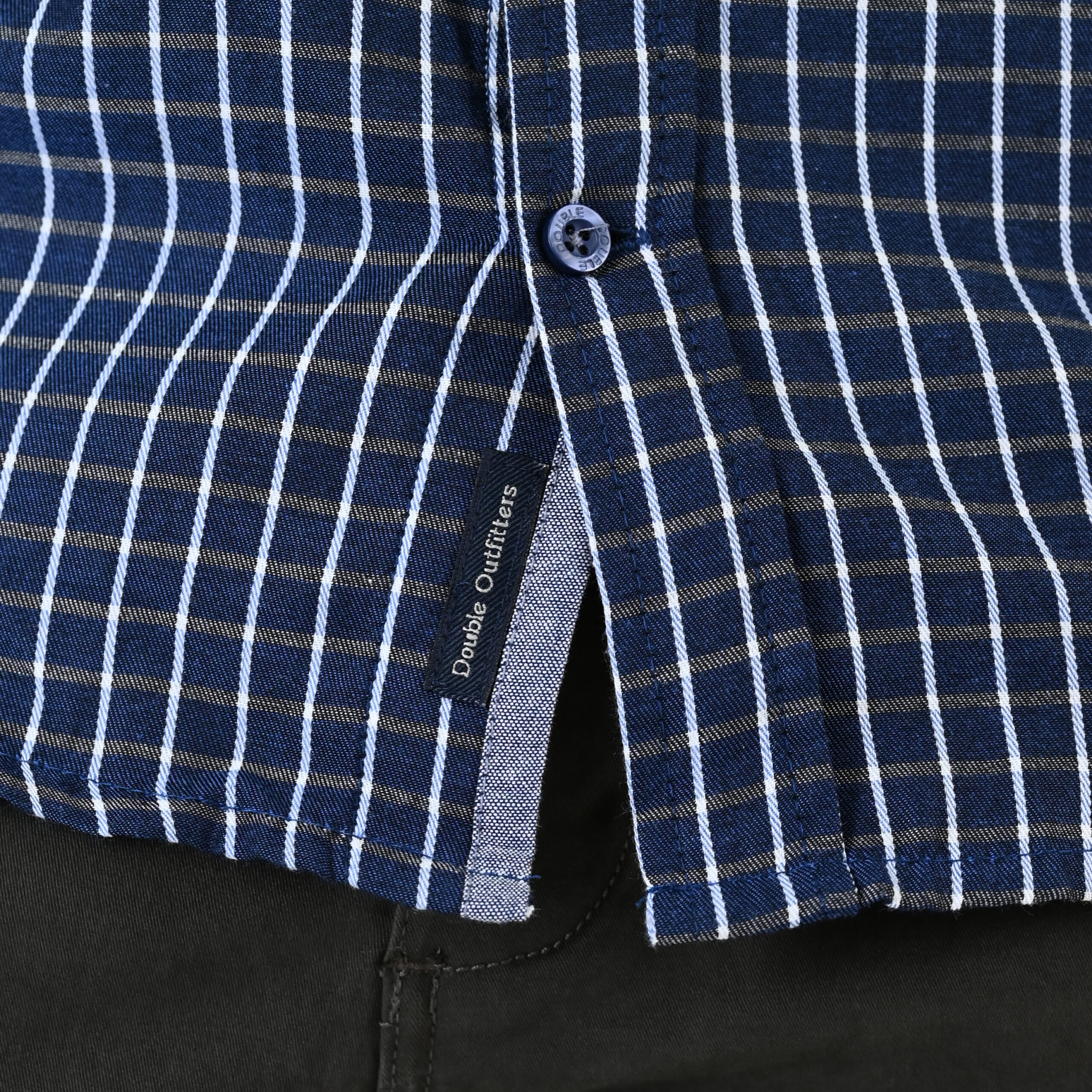 262FS-5230 SHIRTS CHECK WITH CHEST POCKET CC20 BLUE-BEIGE - Image 7