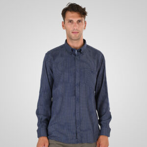 262FS-5230 SHIRTS CHECK WITH CHEST POCKET CC21 DK BLUE-TABA