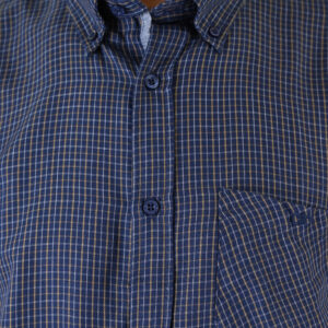 262FS-5230 SHIRTS CHECK WITH CHEST POCKET CC21 DK BLUE-TABA - Image 5