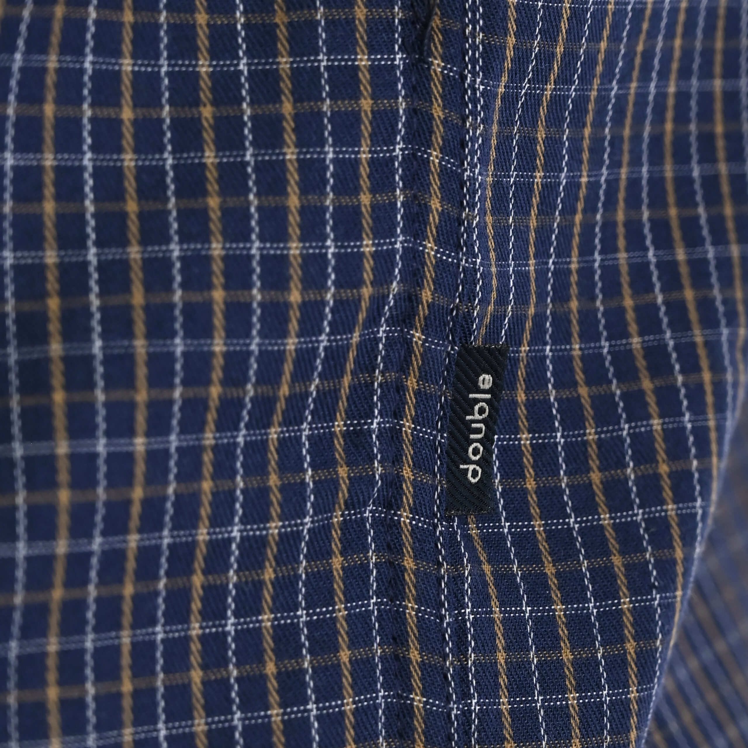 262FS-5230 SHIRTS CHECK WITH CHEST POCKET CC21 DK BLUE-TABA - Image 6