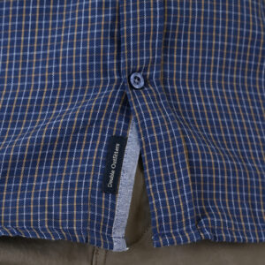 262FS-5230 SHIRTS CHECK WITH CHEST POCKET CC21 DK BLUE-TABA - Image 7
