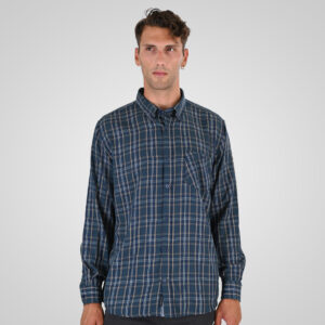 262FS-5230 SHIRTS CHECK WITH CHEST POCKET CC23 DK GREEN-BEIGE