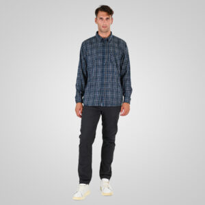 262FS-5230 SHIRTS CHECK WITH CHEST POCKET CC23 DK GREEN-BEIGE