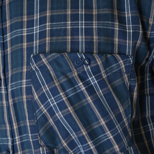 262FS-5230 SHIRTS CHECK WITH CHEST POCKET CC23 DK GREEN-BEIGE - Image 5