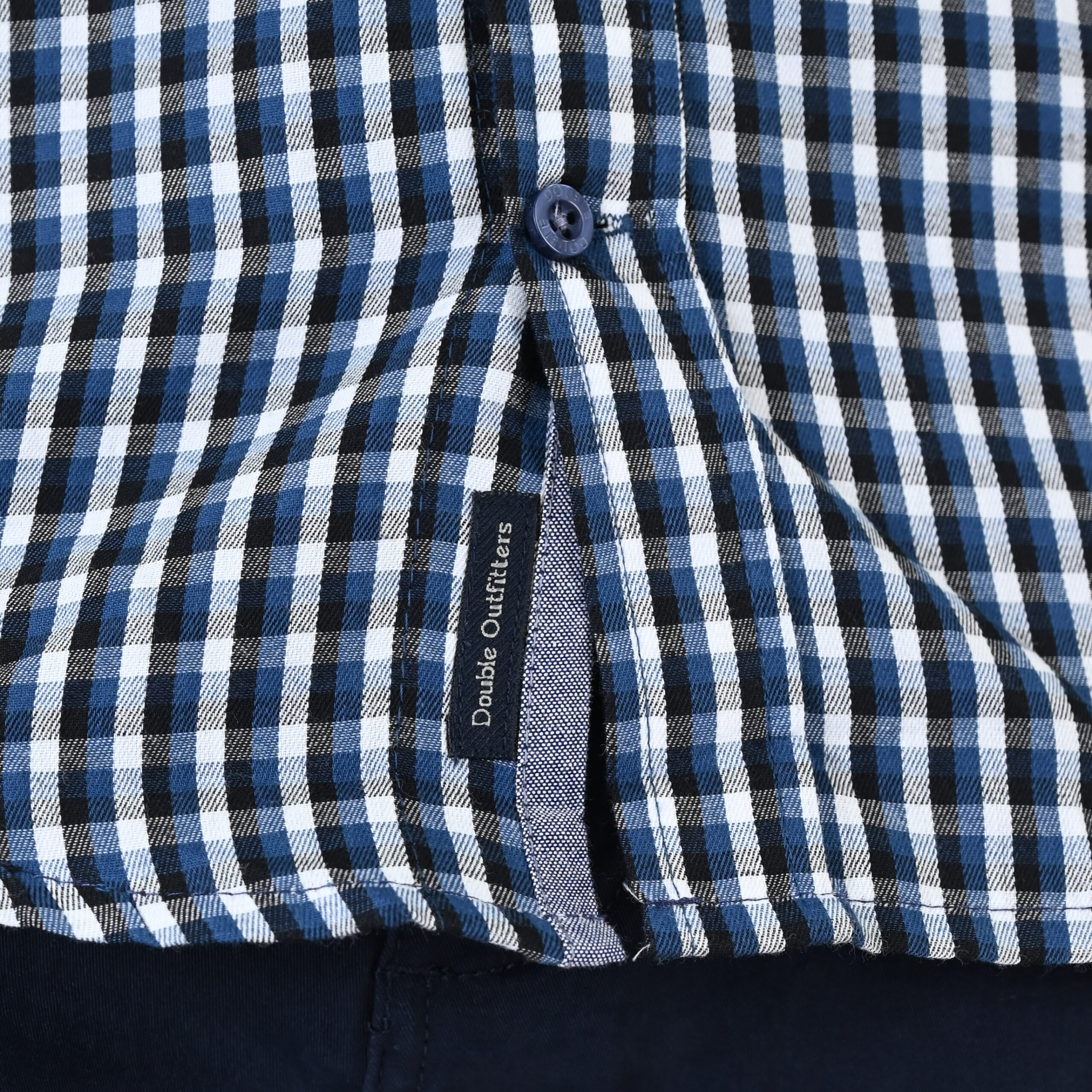 262FS-5230 SHIRTS CHECK WITH CHEST POCKET CC22 PETROL-BLUE - Image 7