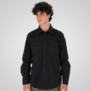 GS-5126 NOS SHIRTS WITH SNAP BUTTONS (DENIM LOOK) BLACK