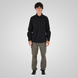 GS-5126 NOS SHIRTS WITH SNAP BUTTONS (DENIM LOOK) BLACK