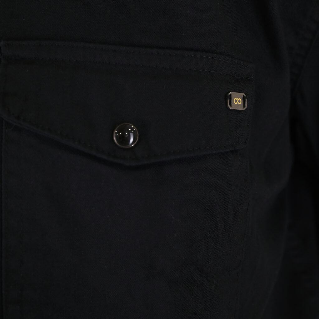 GS-5126 NOS SHIRTS WITH SNAP BUTTONS (DENIM LOOK) BLACK