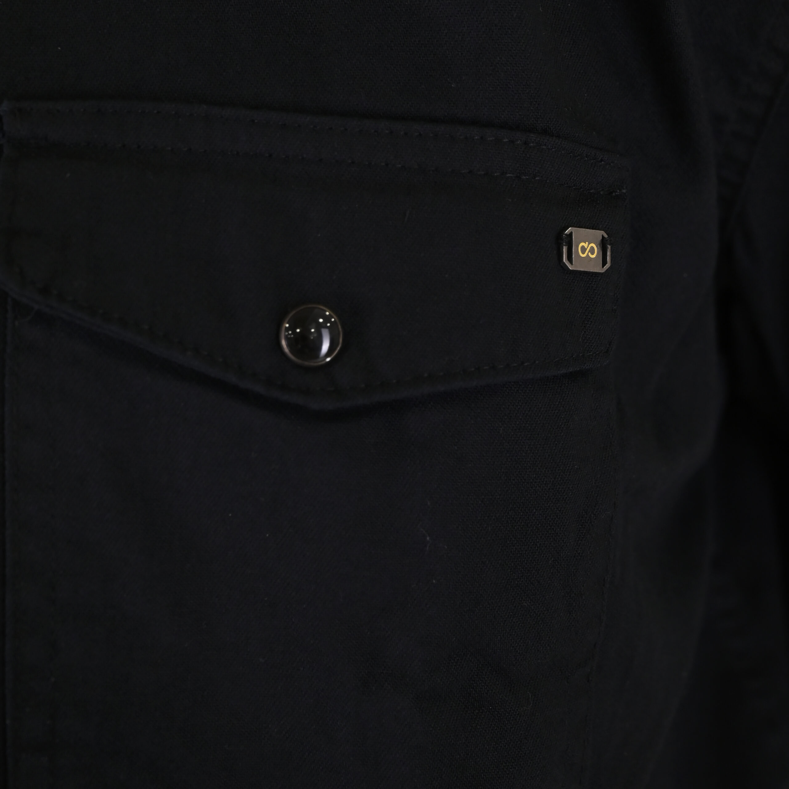 GS-5126 NOS SHIRTS WITH SNAP BUTTONS (DENIM LOOK) BLACK - Image 5