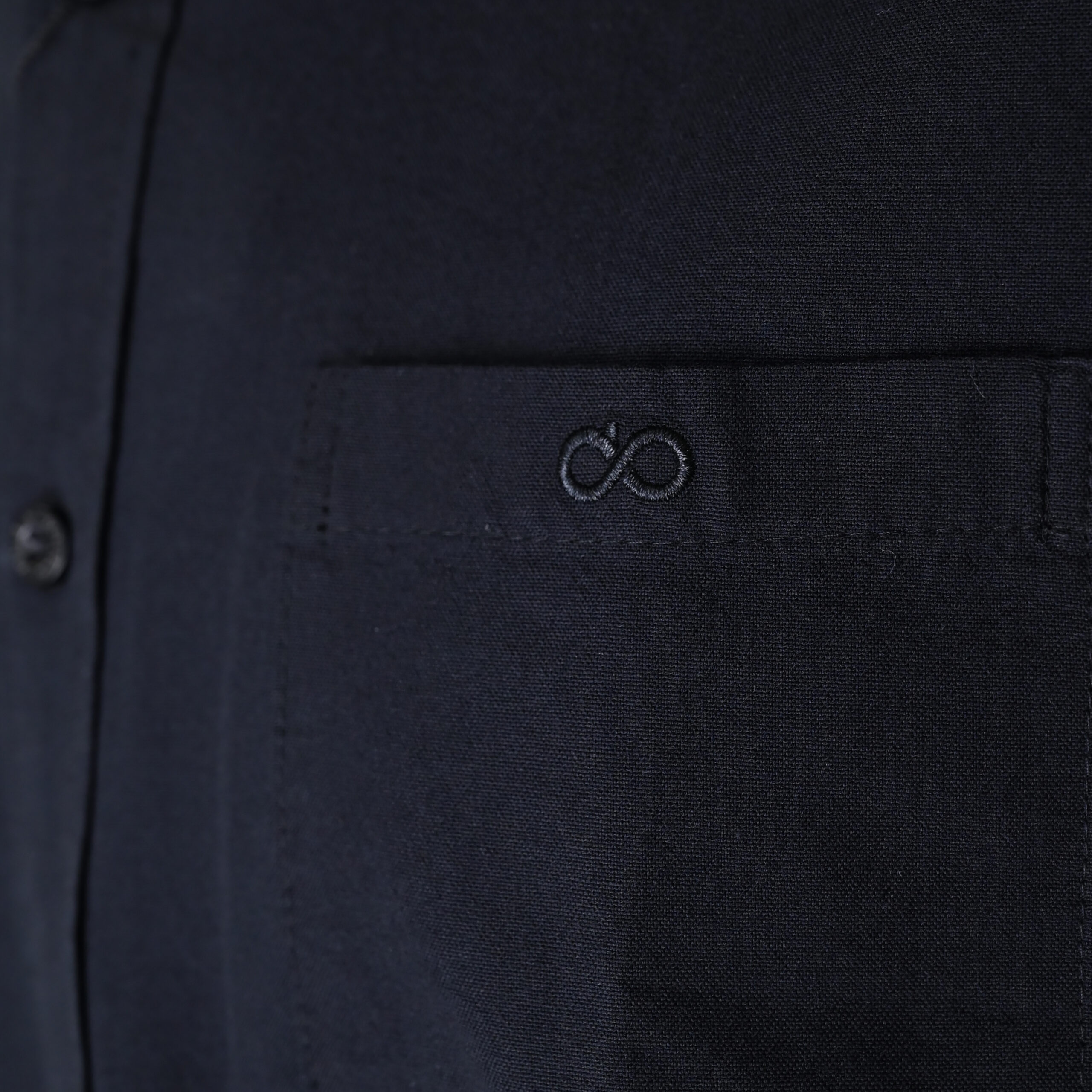 262GS-5225 OXFORD SHIRTS WITH CHEST POCKET AND DENSE EMBROIDERY BLACK - Image 5